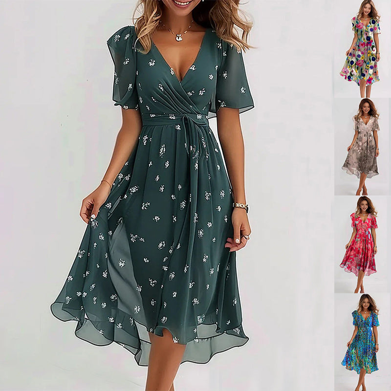 Priscilla™ | Elegant short sleeve dress