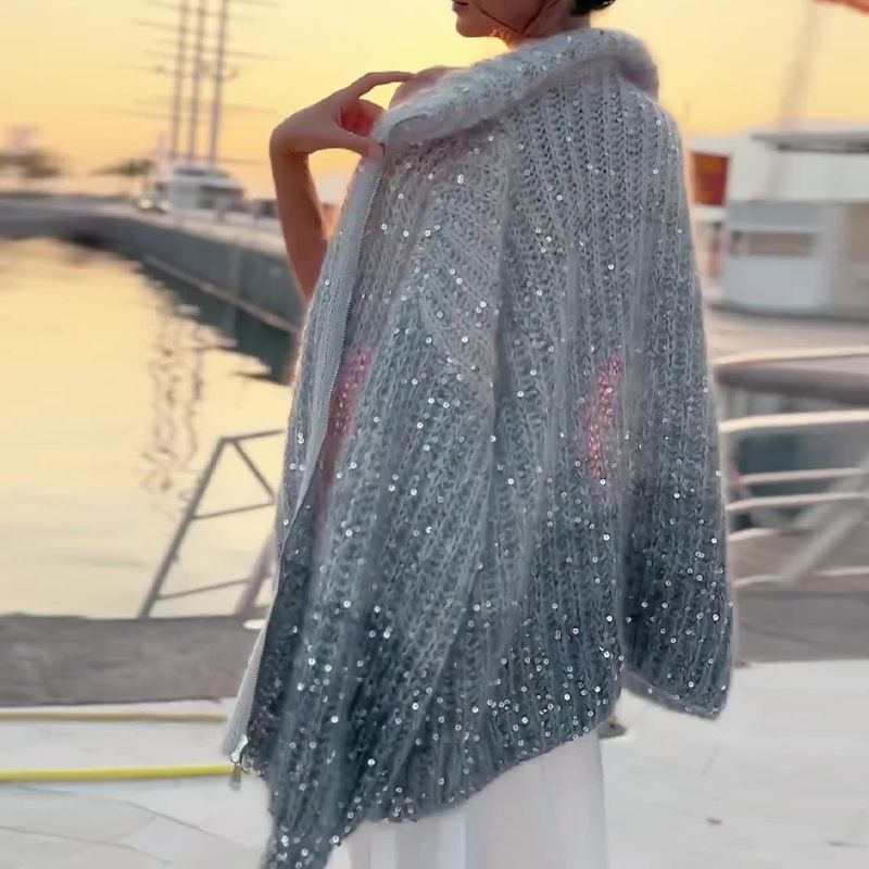 Emily | Oversized Luxurious Knitted Sweater with Elegant Glitter Details