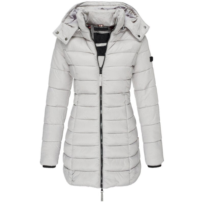 Alisa | The Best and Coziest Hooded Down Jacket with Zipper
