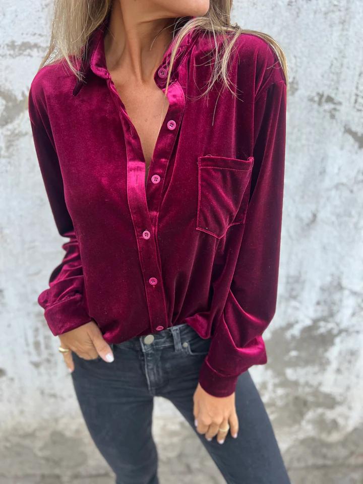 Sophia | Velvet Shirt