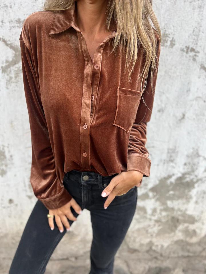 Sophia | Velvet Shirt